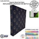 48 Hr Quick Ship - Replacement Graphics for 7.5' Straight Wall w/Wrap End Caps