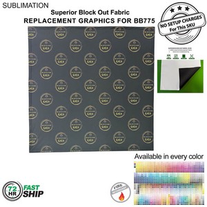 72 Hr Fast Ship - Replacement Graphics for 7.5' Straight Wall w/Velcro® On The Back