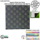 72 Hr Fast Ship - Replacement Graphics for 7.5' Straight Wall w/Velcro® On The Back