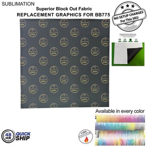 48Hr Quick Ship - Replacement Graphics for 7.5' Straight Wall w/Velcro® On The Back.