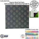 48Hr Quick Ship - Replacement Graphics for 7.5' Straight Wall w/Velcro® On The Back.
