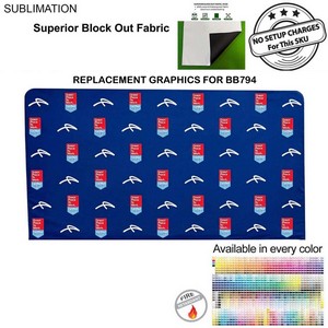 Replacement Graphics Double Sided 15'W x 8'H EuroFit Superior Block out Tension Fabric Slip on cover