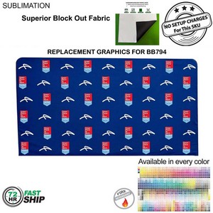 [BB894-2] 72Hr Fast Ship - Replacement Graphics Double Sided 15'W x 8'H EuroFit Block out Fabric Slip on Cover