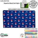 72Hr Fast Ship - Replacement Graphics Double Sided 15'W x 8'H EuroFit Block out Fabric Slip on Cover