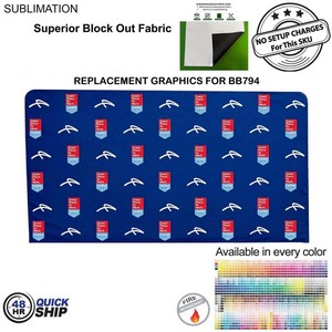 [BB894-3] 48Hr Quick Ship - Replacement Graphics Double Sided 15'W x 8'H EuroFit Blockout Fabric Slip on Cover
