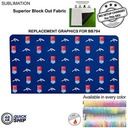 48Hr Quick Ship - Replacement Graphics Double Sided 15'W x 8'H EuroFit Blockout Fabric Slip on Cover