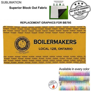 Replacement Graphics Double Sided 20'W x 8'H EuroFit Superior Block out Tension Fabric Slip on cover