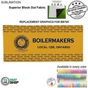 72Hr Fast Ship - Replacement Graphics Double Sided 20'W x 8'H EuroFit Block out Fabric Slip on Cover