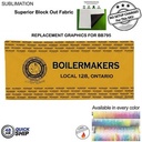 48Hr Quick Ship - Replacement Graphics Double Sided 20'W x 8'H EuroFit Blockout Fabric Slip on Cover