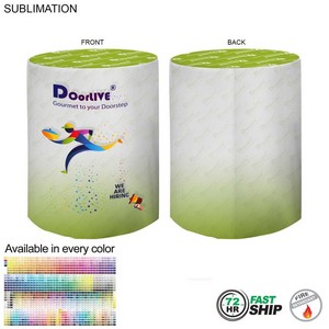 [SU638-3] 72Hr Fast Ship - Sublimated Round Fitted Cruiser Table Throw, Sublimated all over.