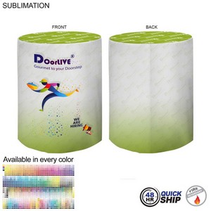 [SU638-4] 48Hr Quick Ship - Sublimated Round Fitted Cruiser Table Throw, Sublimated All Over