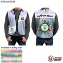 24 Hr Express Ship - Domestic Made Poplin Vest, Fully Sublimated Front and Back, Uniform Vest