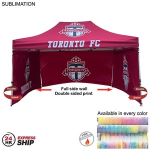 24Hr Express Ship - Full Side Wall for 10'x15' Tent Kit, Sublimated, Double Sided Print