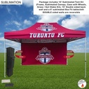Tent Backwall Package 2, 15' Sublimated Tent Kit and 15' Full DOUBLE Sided Backwall
