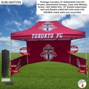 Full Tent Package, 15' Sublimated Tent, 15' DOUBLE Sided Backwall and 2 DOUBLE Sided Half Sidewalls