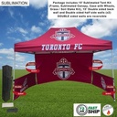 72Hr Fast Ship - 15' Sublimated Tent, 15' DOUBLE Sided Backwall and 2 DOUBLE Sided Half Sidewalls