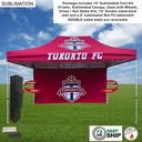 72Hr Fast Ship - Tent Backwall Package 2, 15' Sublimated Tent Kit and 15' Full DOUBLE Sided Backwall