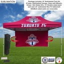 48Hr Quick Ship - Tent Backwall Package 2, 15' Sublimated Tent and 15' Full DOUBLE Sided Backwall