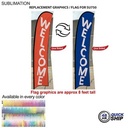 48 Hr Quick Ship - Replacement Flag for 10' Small Feather Flag Kit, Full Color Graphics One Side