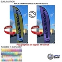 48Hr Quick Ship - Replacement Flag for 13' Medium Feather Flag Kit, Full Color Graphics Double Sided