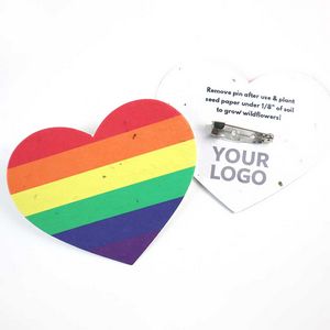 [PPH5106] Plantable Pride Heart Button Badges