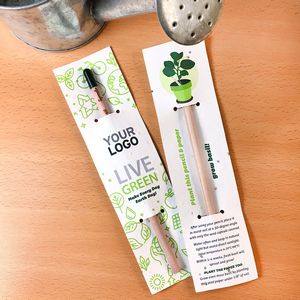 [EDS4909] Earth Day Sprout Pencil With Basil Seed Paper