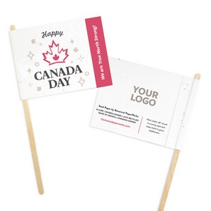 Canada Day Seed Paper Promotional Flags