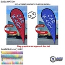 48Hr Quick Ship Replacement Flag for 12' Medium Tear Drop Flag Kit, Full Color Graphics Double Sided