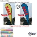 48 Hr Quick Ship - Replacement Flag for 13.5' Large Tear Drop Flag Kit, Full Color Graphics One Side