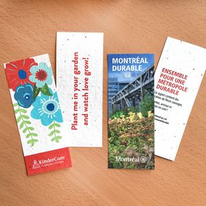Double-Sided Small Seed Paper Bookmarks