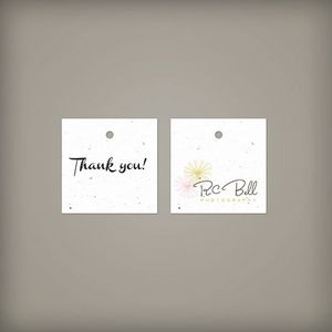 Double-Sided 2 x 2" Square Seed Paper Tags
