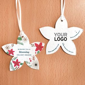 [BHF4753] Blooming Holiday Flower Seed Paper Holiday Ornaments