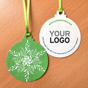 [BSS4892] Blooming Snowflake Seed Paper Ball Ornaments