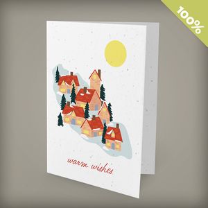 [CHB5222] Cozy Village Business Holiday Cards