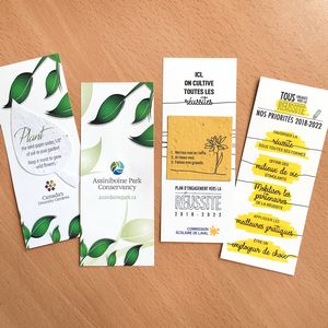 Double-Sided Small Eco Bookmark With Printed Shape