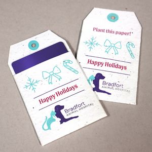 [DST5135] Double-Sided Tag Shape Seed Paper Gift Card Holders