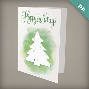 [ETP2700] Evergreen Tree Plantable Personalized Christmas Cards