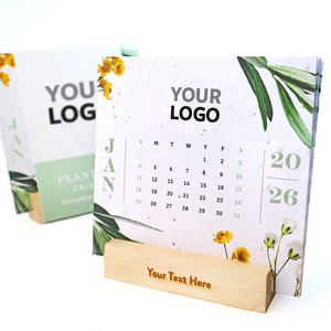 [FPE5232] Flourish Plantable Eco Calendar With Wood Stand