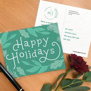 [GGP5054] Gorgeous Greenery Plantable Holiday Postcards