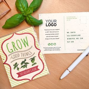 Grow Good Things Plantable Holiday Postcards