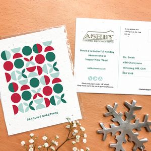 [GPP5052] Geometric Pattern Plantable Holiday Postcards