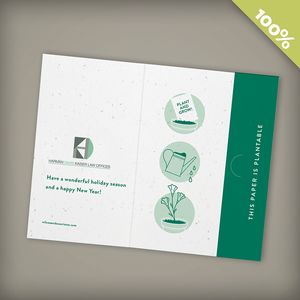 Holiday Letters Plantable Cards with Tab Closure