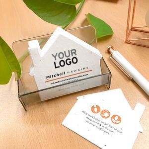 House Shape Seed Paper Business Cards