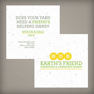 Double-Sided Large Seed Paper Square Coasters