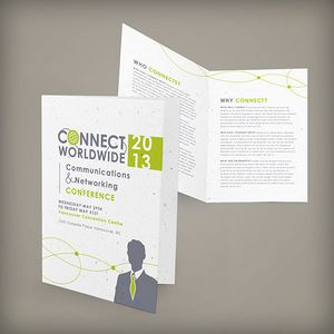 [L5X3015] Double-Sided Large Single-Fold Seed Paper Brochures
