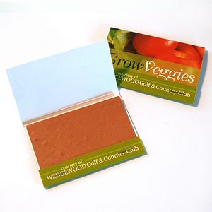 [LVS3933] Large Veggie Seed Paper Matchbook, Single-Sided