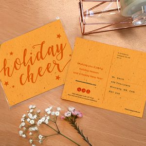 [MCP5226] Marigold Cheer Plantable Holiday Postcards