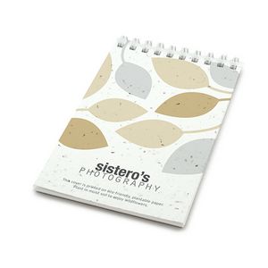 [MLC3697] Modern Leaves Coil Bound Personalized Plantable Pocket Notepads