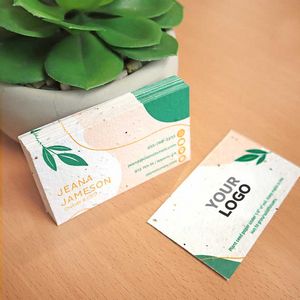 [MNS5275] Modern Natural Seed Paper Business Cards