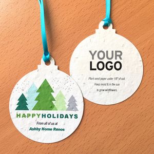 [MTS4891] Modern Trees Seed Paper Ball Ornaments